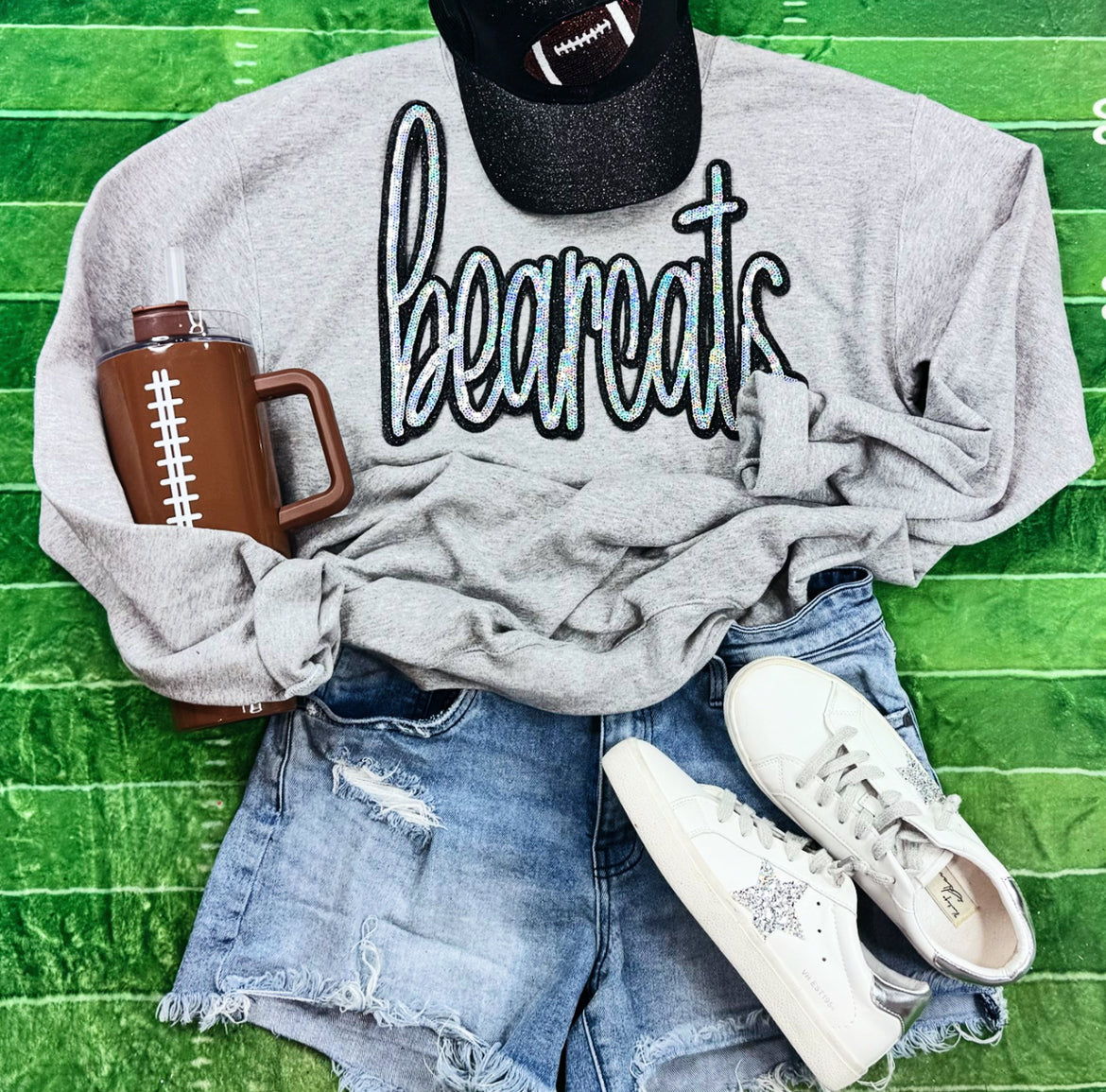 Sequins Bearcats Patch T-Shirt