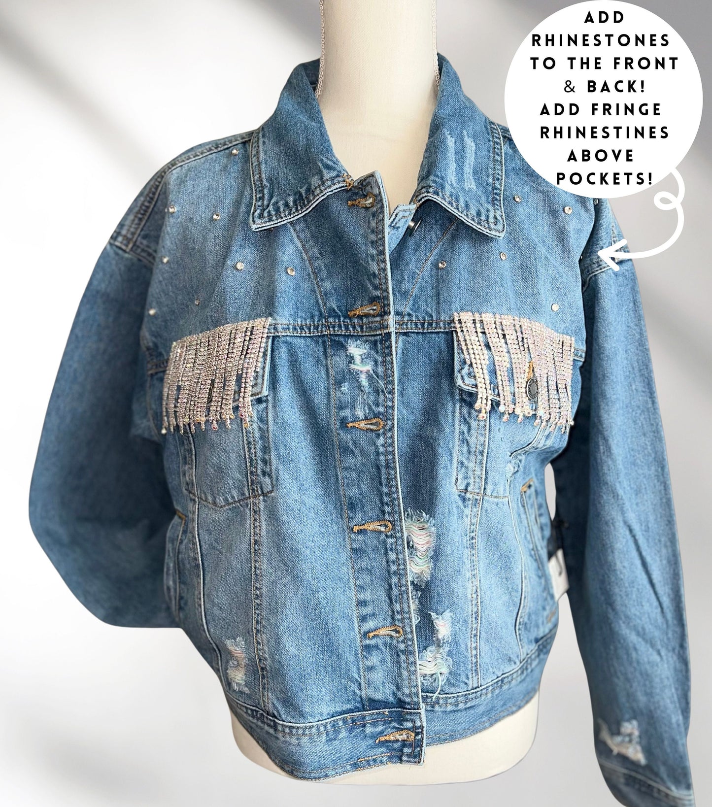 Cheer Mom Denim Jacket, Sport Mom Jean Jacket, Cheerleader Fan Denim Jacket, Highschool Jean Jacket,Custom Jean Jacket, Game Day Jean Outfit