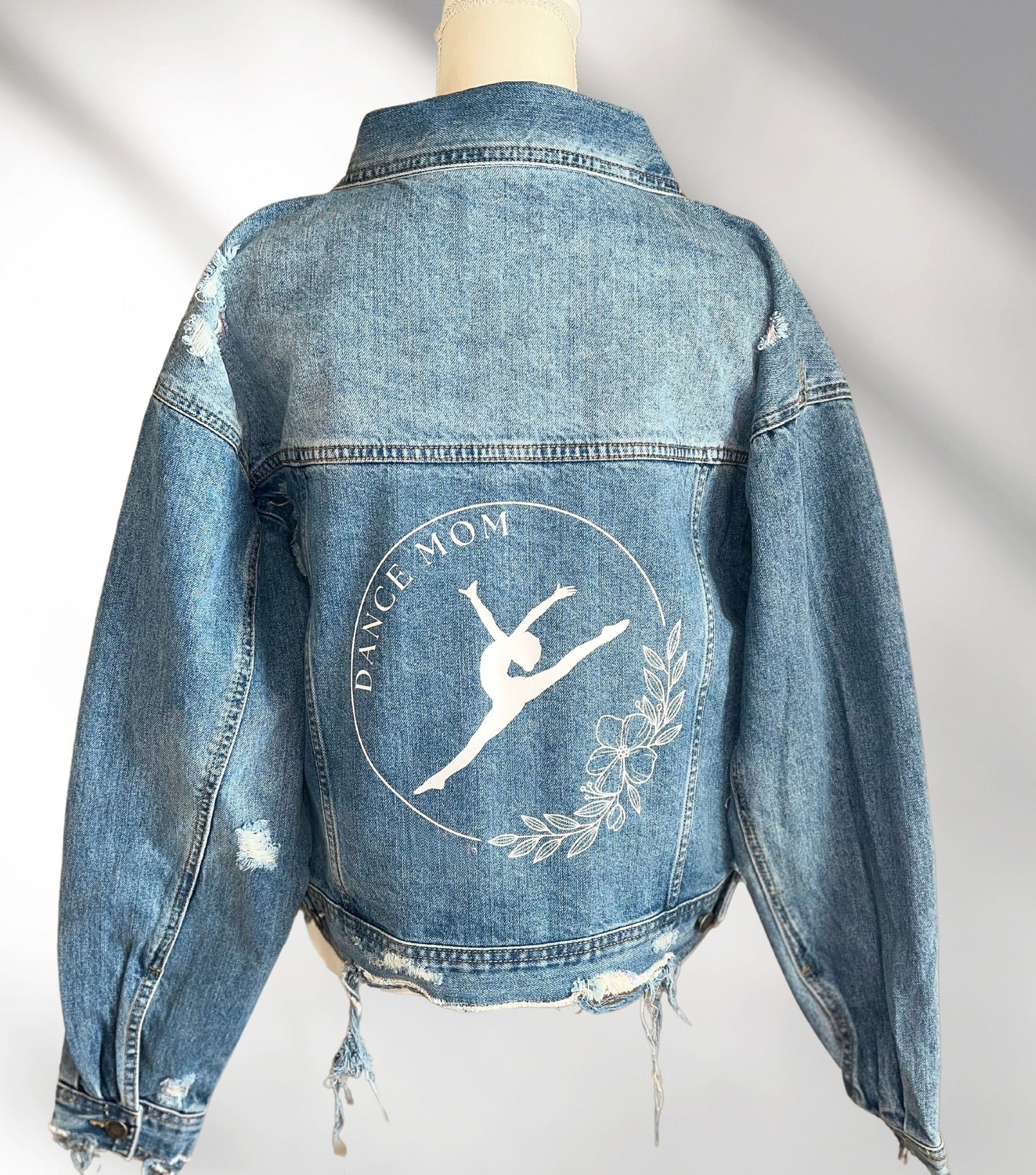 Custom Dance Mom Jean Jacket, Dance Mom Denim Jacket, Custom Dance Jacket, Dancer Jean Jacket, Personalized Denim Jacket, Dance Team Gift, Dance Coach Gift, Dancer Jacket