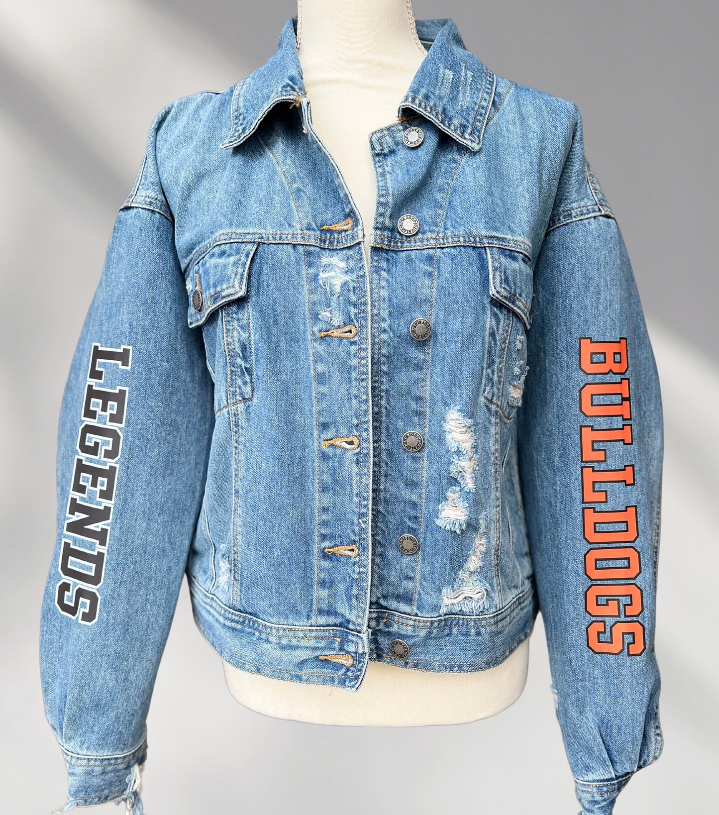 Custom Denim Jacket, Soccer Mom Denim Coat, Custom Jean Jacket, Baseball Mom Jacket, Personalized Team Jackets, Sports Mom Jacket, Team Gift