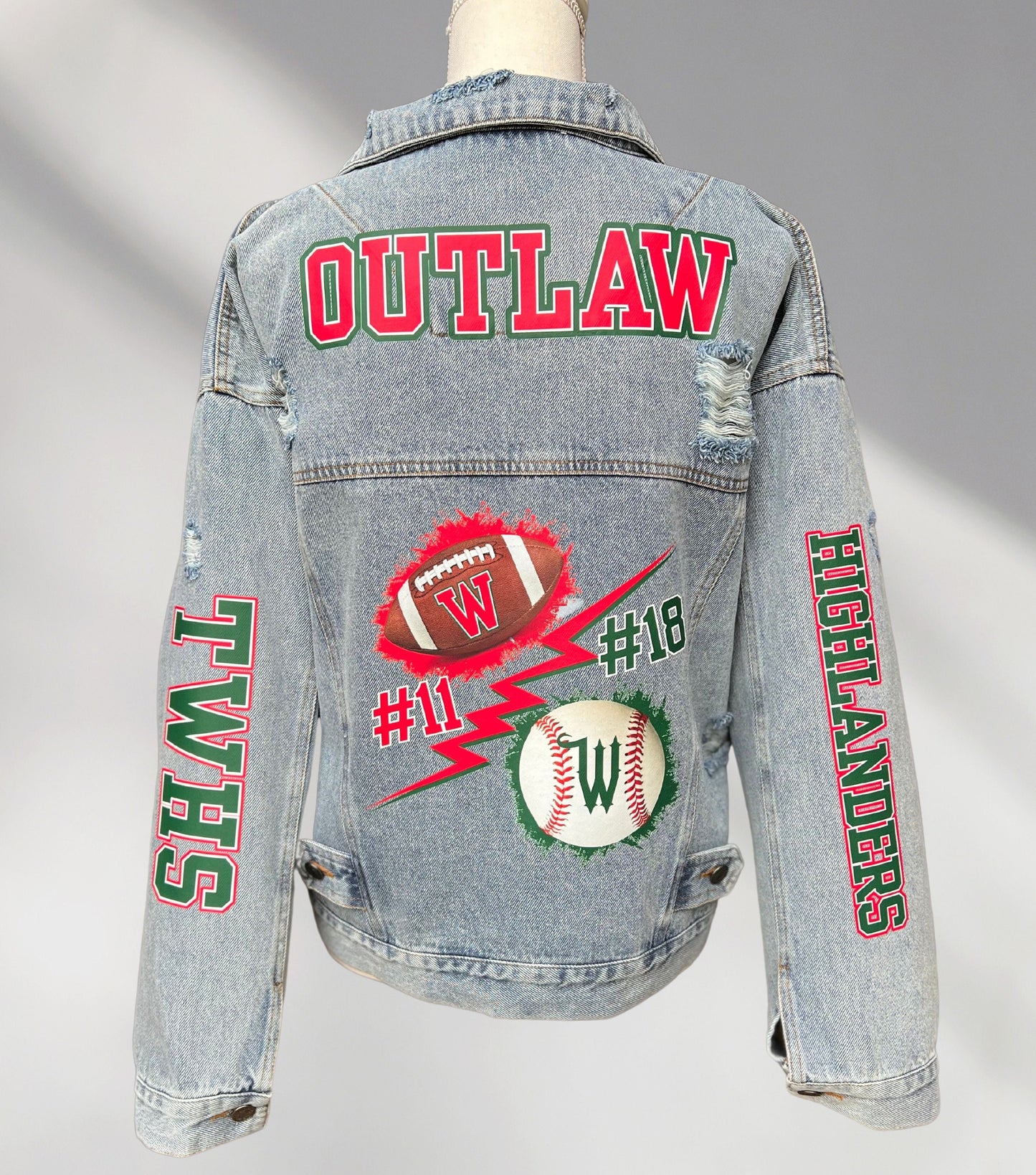 Baseball custom jacket, Custom Denim Jacket