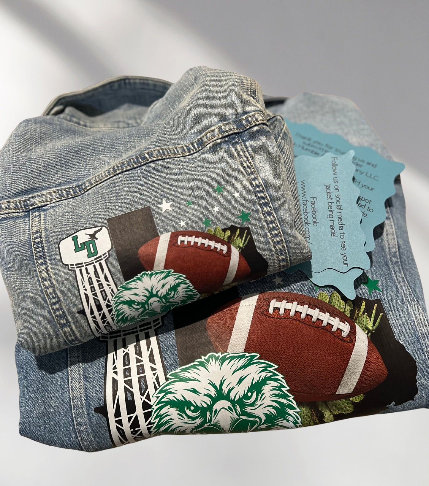 Football Toddler Jacket, Mini Jean Jacket, Matching Kids Jean Jacket, Personalized Jean Jacket, Mommy and Toddler Jacket, Custom Girl Jacket