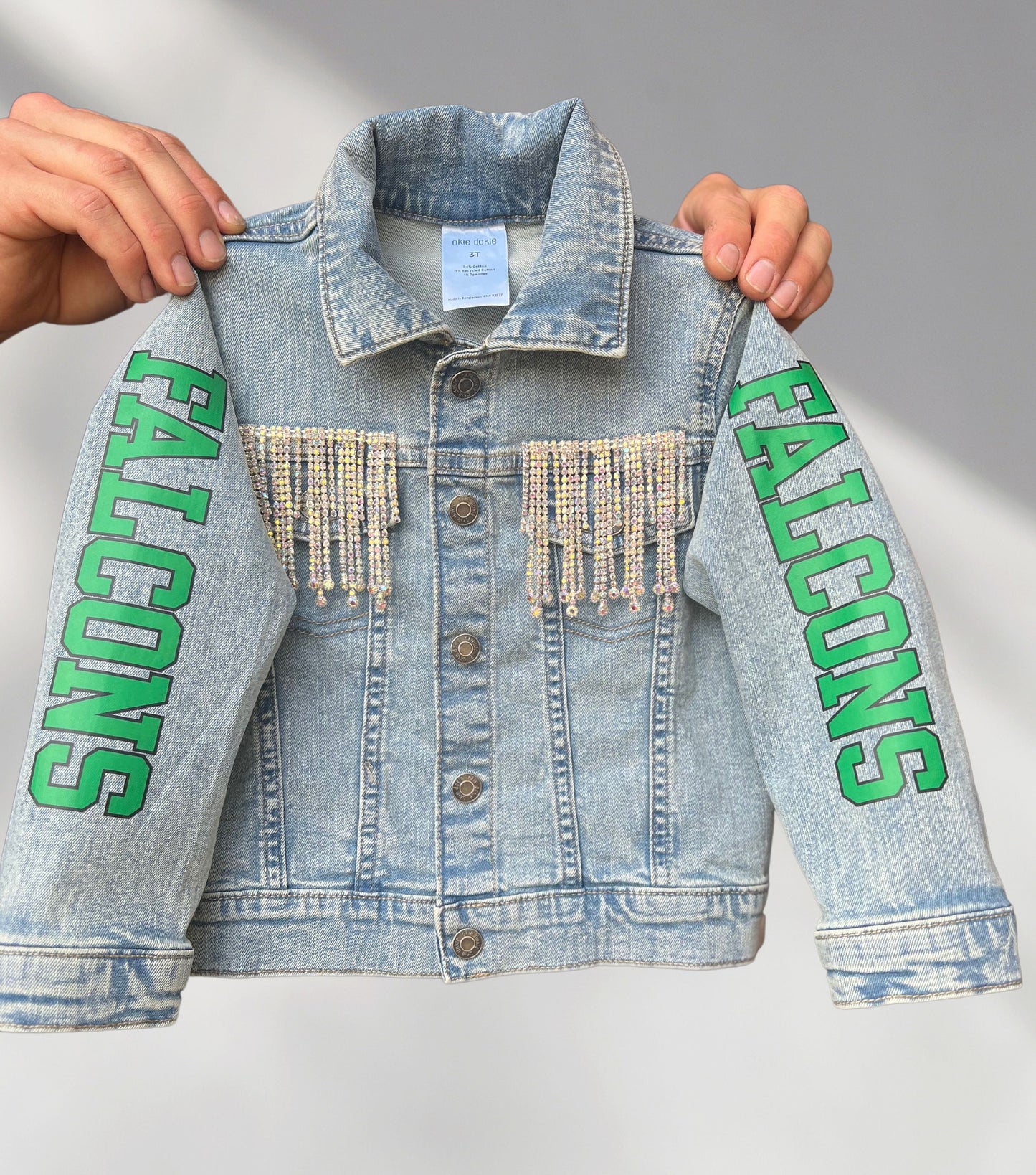 Football Toddler Jacket, Mini Jean Jacket, Matching Kids Jean Jacket, Personalized Jean Jacket, Mommy and Toddler Jacket, Custom Girl Jacket