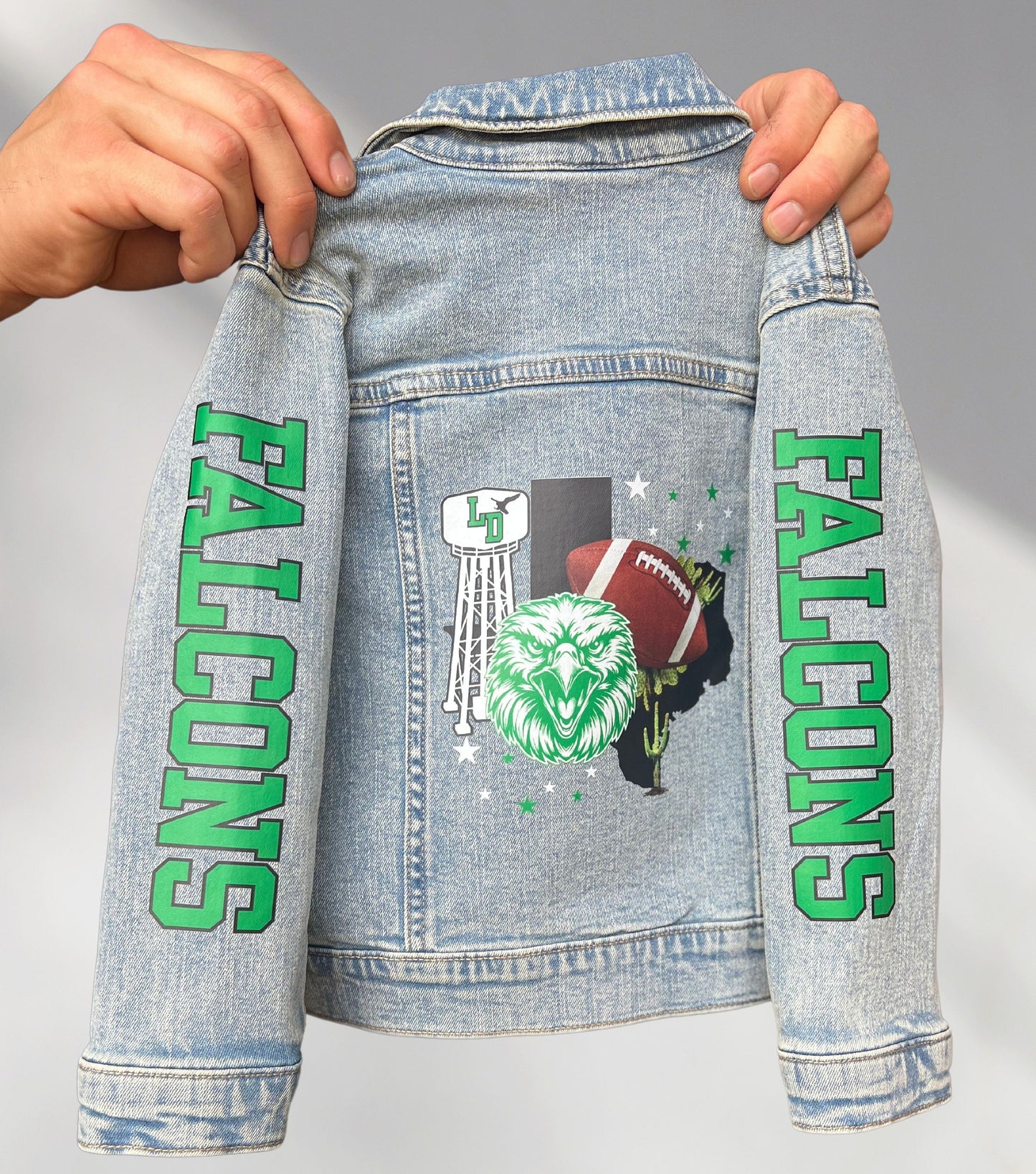 Football Toddler Jacket, Mini Jean Jacket, Matching Kids Jean Jacket, Personalized Jean Jacket, Mommy and Toddler Jacket, Custom Girl Jacket