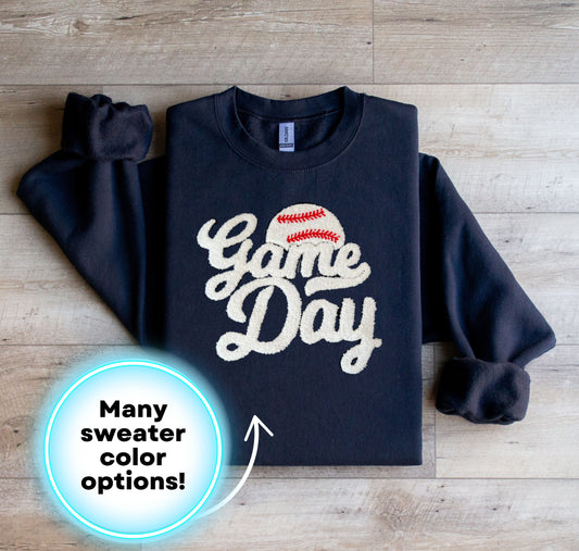 Baseball Game Day Patch Sweatshirt