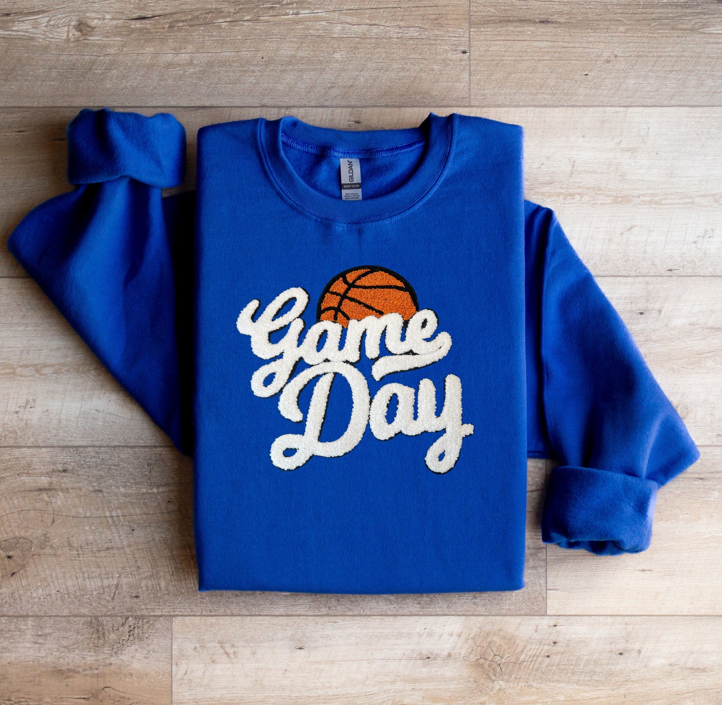 Basketball Game Day Patch Sweatshirt