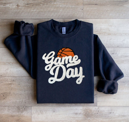 Basketball Game Day Patch Sweatshirt