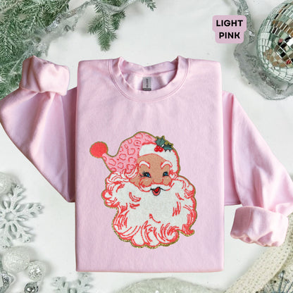 Chenille Patch Christmas Santa Sweater