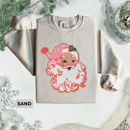 Chenille Patch Christmas Santa Sweater