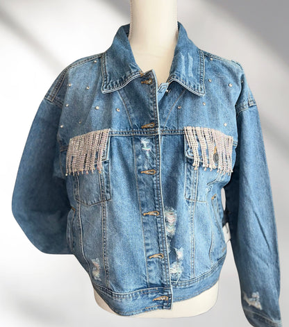 Dance Mom Denim Jacket, Custom Dance Jacket, Dancer Jean Jacket, Personalized Denim Jacket, Dance Team Gift, Dance Coach Gift, Dancer Jacket