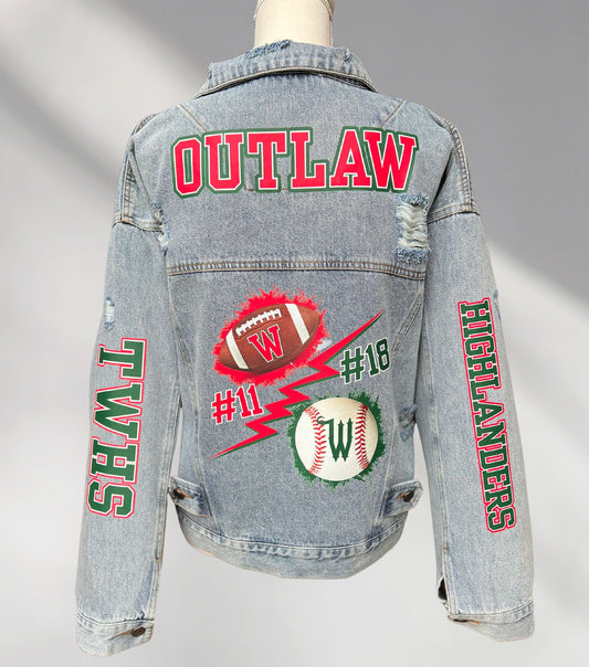 Baseball custom jacket, Custom Denim Jacket
