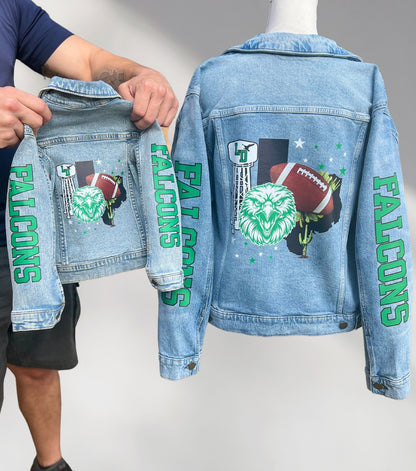 Toddler Custom Jean Jacket, Cheer Jean Jacket