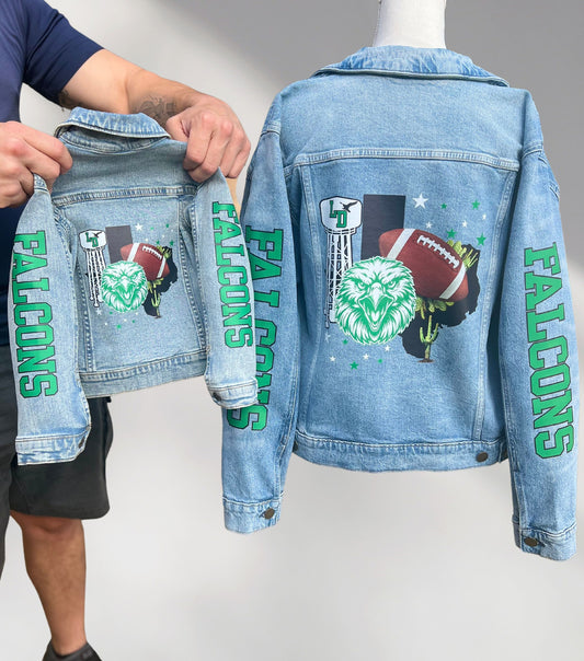 Toddler Custom Jean Jacket, Cheer Jean Jacket