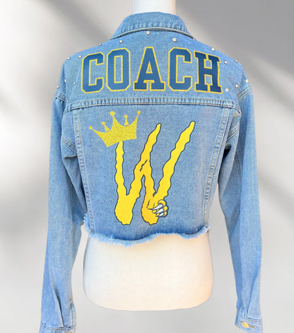 Custom Cheer Coach Jean Jacket