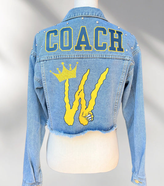 Custom Cheer Coach Jean Jacket
