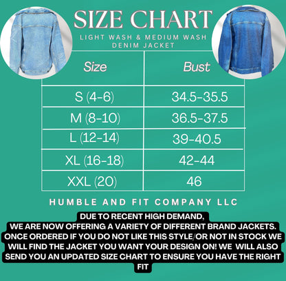 Football Mom Denim Jacket, Sport Mom Jean Jacket, Basketball Fan Denim Jacket, Highschool Jean Jacket, Custom Jean Jacket,Personalized Denim