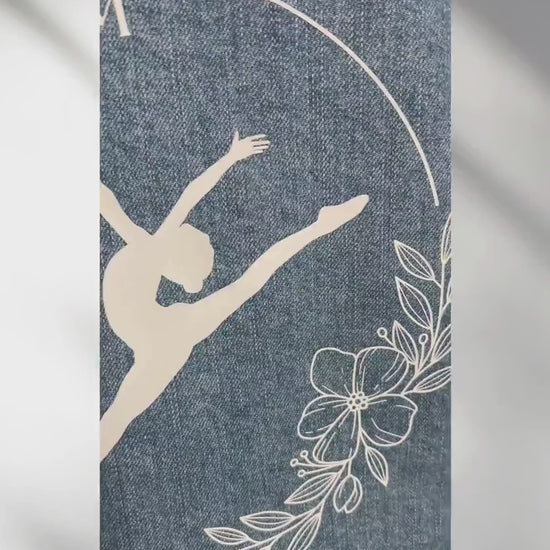 Dance Mom Denim Jacket, Custom Dance Jacket, Dancer Jean Jacket, Personalized Denim Jacket, Dance Team Gift, Dance Coach Gift, Dancer Jacket
