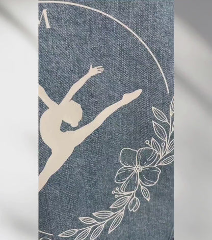 Dance Mom Denim Jacket, Custom Dance Jacket, Dancer Jean Jacket, Personalized Denim Jacket, Dance Team Gift, Dance Coach Gift, Dancer Jacket